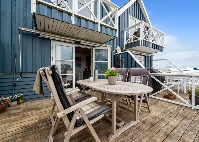 Charming Right At Marina With Terraces Overlooking The Water Close To The Kattegat Centre, The And Cosy Cafes *