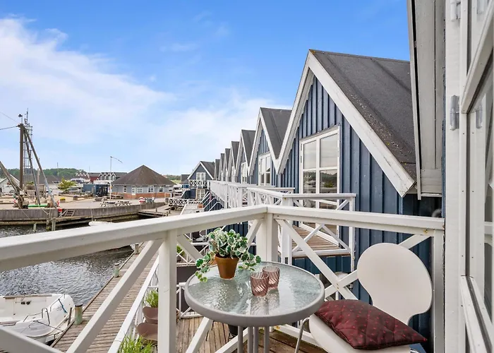 Charming Right At Marina With Terraces Overlooking The Water Close To The Kattegat Centre, The And Cosy Cafes